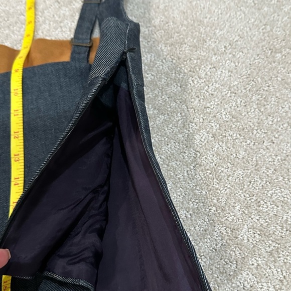 Vintage & Rare Custom Denim Corset-like Top w/Ultra Suede - Picture 5 of 10